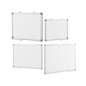 [pro.tec] Tableau Blanc Magnétique avec Porte-marqueurs Aluminium et Métal Blanc Plusieurs Tailles