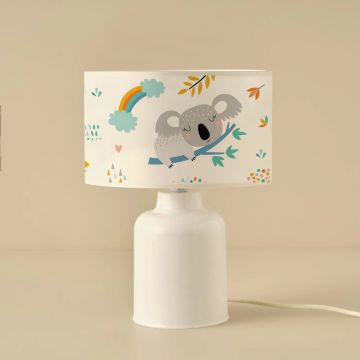 Lampe de bureau Macclesfield pour enfant 32 cm blanc à motif de koala [lux.pro]