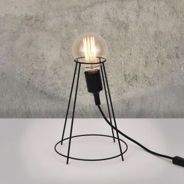 [lux.pro] Lampe de table design - noir - abat-jour Ø: en haut: 8 cm en bas: 20 cm - E27