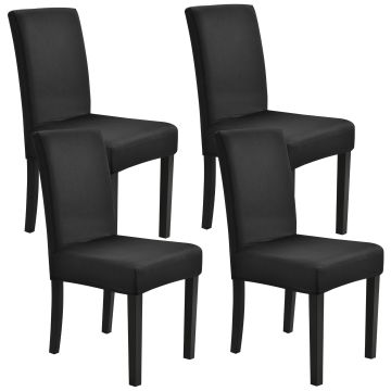Set de 4 housses de chaise protecteur élastique noir [neu.haus]