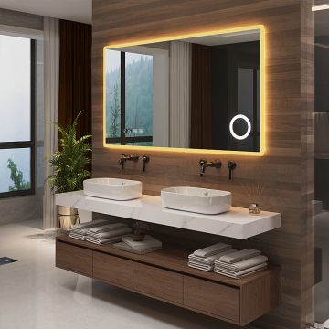 Miroir LED Racale pour salle de bain blanc pro.tec
