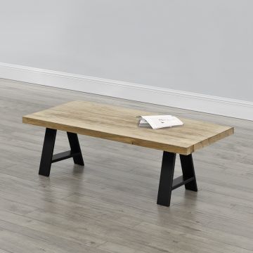 Set de 2 Pieds de Table Eschau en Forme A Métal Noir 40 x 10 x 40 cm [en.casa]