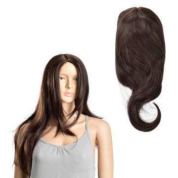 [in.tec] Perruque Marron Perruque de crinière art cheveux pour femmes long lisse 61cm