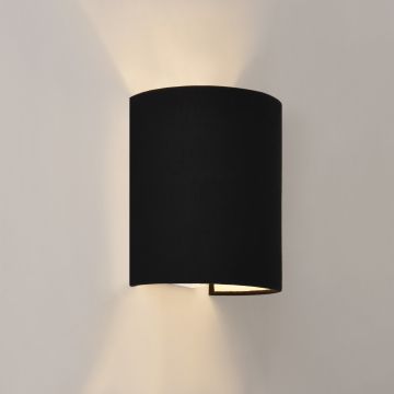 [lux.pro] Lampe Murale en Forme Demi-Cercle Applique Murale Intérieure E27 L'abat-jour en Lin 20 x 17,5 x 13 cm 