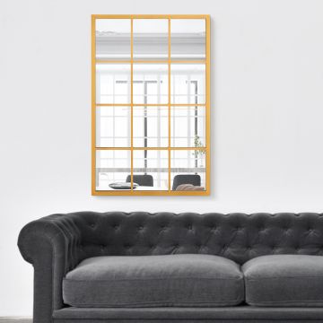 Miroir mural Cupello rectangulaire 90 x 60 cm or [en.casa]