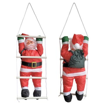 Père Noël Grimpant à l'Échelle 85 x 40 cm Textile Plastique [lux.pro] *78464645*