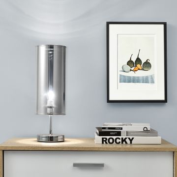 [lux.pro] lampe de table 'Gloss' (44cm x Ø 13,5cm) lampe de table lampe de bureau Lampe (1x socle E14)