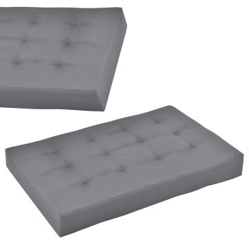[en.casa] 1x Coussin d’assise en gris clair pour intérieur et extérieur rembourré meuble pour canapé euro palette