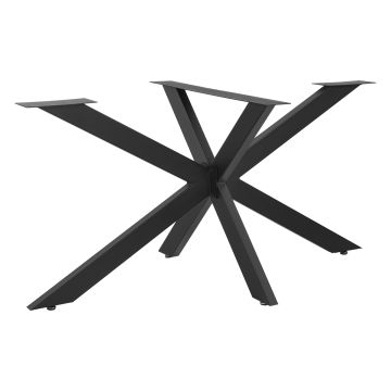 Pied de table Oberau stylé meuble DIY avec embouts de protection acier fer noir mat [en.casa]