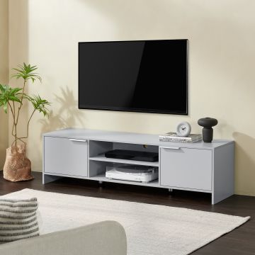 Meuble TV Stevns 40 x 145 x 38 cm gris clair [en.casa]