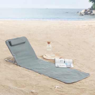 Lot de 2 tapis de plage Cellorigo avec dossier inclinable 160 x 49 cm [en.casa]