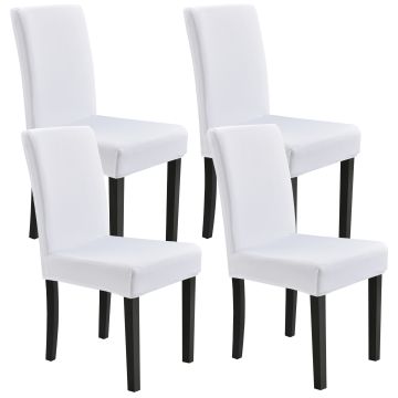Set de 4 housses de chaise protecteur élastique blanc [neu.haus]