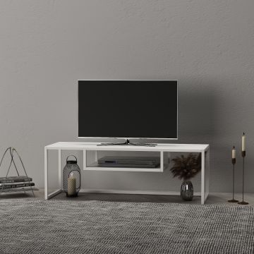 Meuble TV Isokyrö en métal 120 x 40 x 40 cm blanc [en.casa]