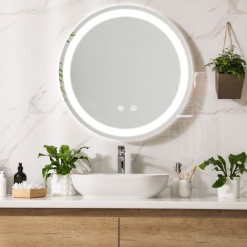 Miroir LED Maratea 70 x 70 x 3 cm argent pro.tec