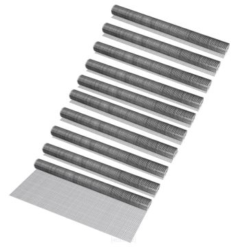 Grillage métallique en acier galvanisé 100 cm x 5 m gris argenté 10 rouleaux [pro.tec]