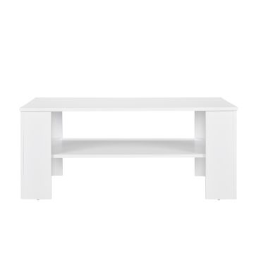 Table basse Patrice 100 x 60 x 43 cm blanc mat [en.casa]