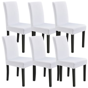 Set de 6 housses de chaise protecteur élastique blanc [neu.haus]