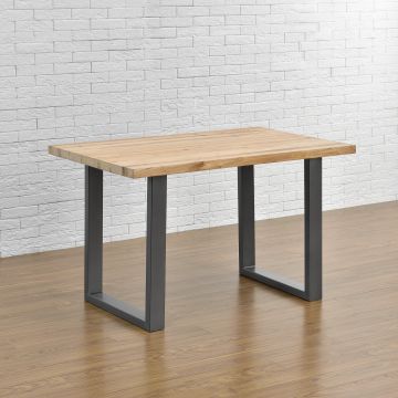 Set de 2 pieds de meuble Makers rectangulaires pour table à manger gris acier 60 x 72 cm [en.casa]