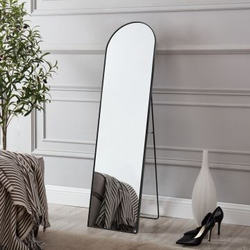 Miroir sur pied Bugnara psyché inclinable 160 x 40 cm noir [en.casa]