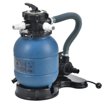 Pompe Filtre à Sable pour Piscines 12-20 m³ 400 W Plastique Cuivre Bleu [pro.tec]