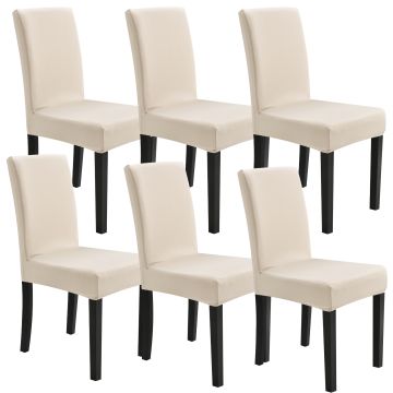 Set de 6 housses de chaise protecteur élastique sable [neu.haus]