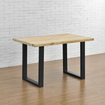 Set de 2 pieds de meuble Makers rectangulaires pour table à manger noir 60 x 72 cm [en.casa]