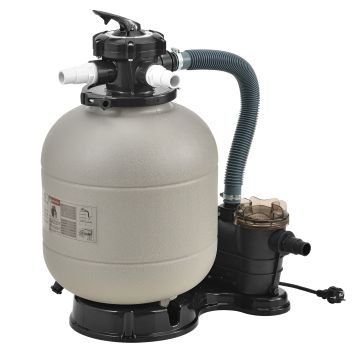Pompe Filtre à Sable pour Piscines 18-30 m³ 400 W Plastique Cuivre Beige [pro.tec]